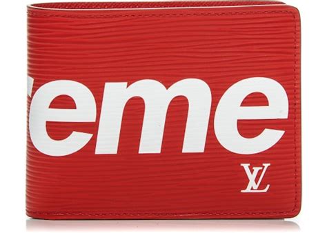 lv supreme slender wallet|supreme louis vuitton wallet stockx.